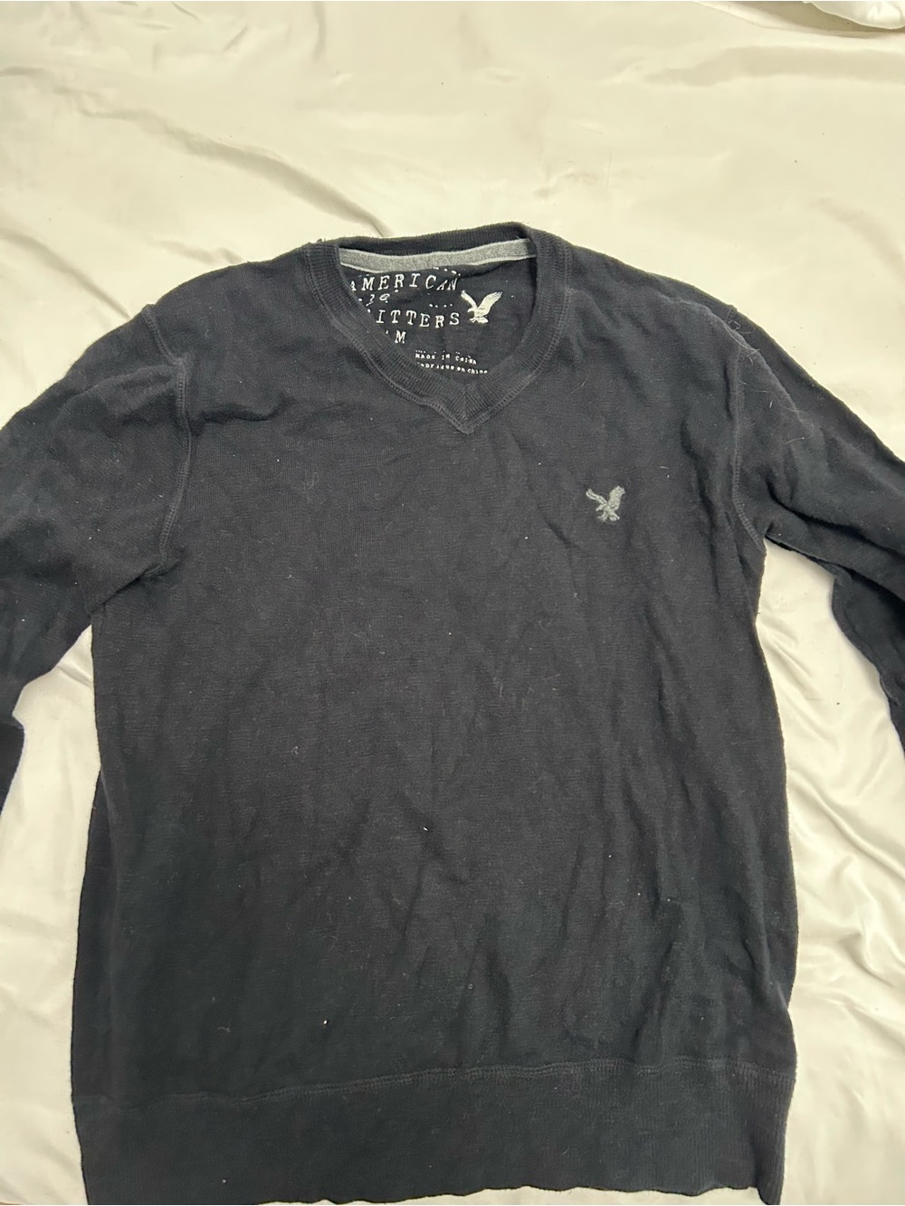 American Eagle Outfitters Black V-Neck Sweater